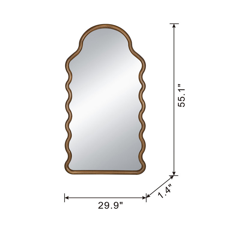Harrisburg Pine Wood Curved Wall Mirror | Joss & Main Harrisburg Pine Wood Curved Wall Mirror | Joss & Main